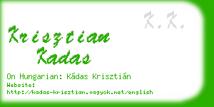 krisztian kadas business card